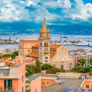 Cityscape of Messina, Sicily, Italy