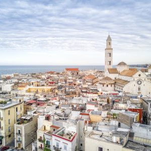 Panoramic view of old town in Bari, Puglia, Italy